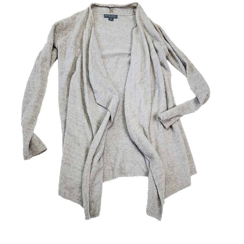 BAREFOOT DREAMS Waterfall Cardigan  S/M‎ Bamboo Chic Lite Open Front Knit Gray